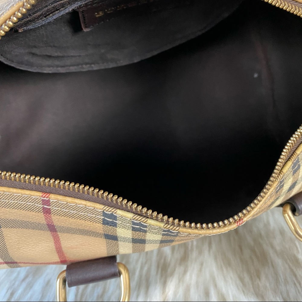 Burberry Bowling Bag Haycheck Chester Boston Satchel - Picture 14 of 17